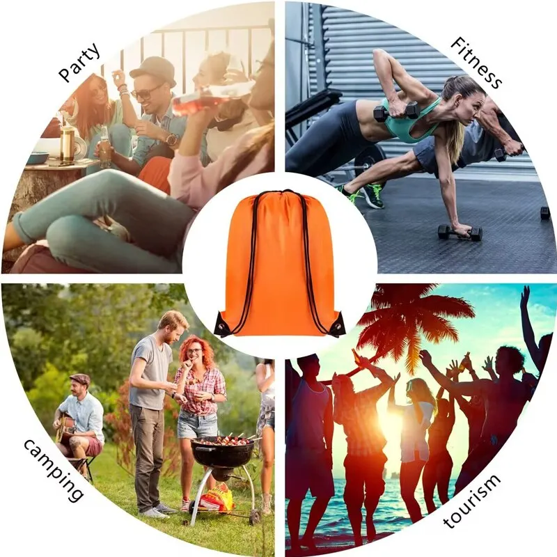 Eco Polyester Bundle Pocket Race Backpack Portable Waterproof Shopping Pack Backpacks Portable Men Women Outdoor Sports Gym Bag - Image 6