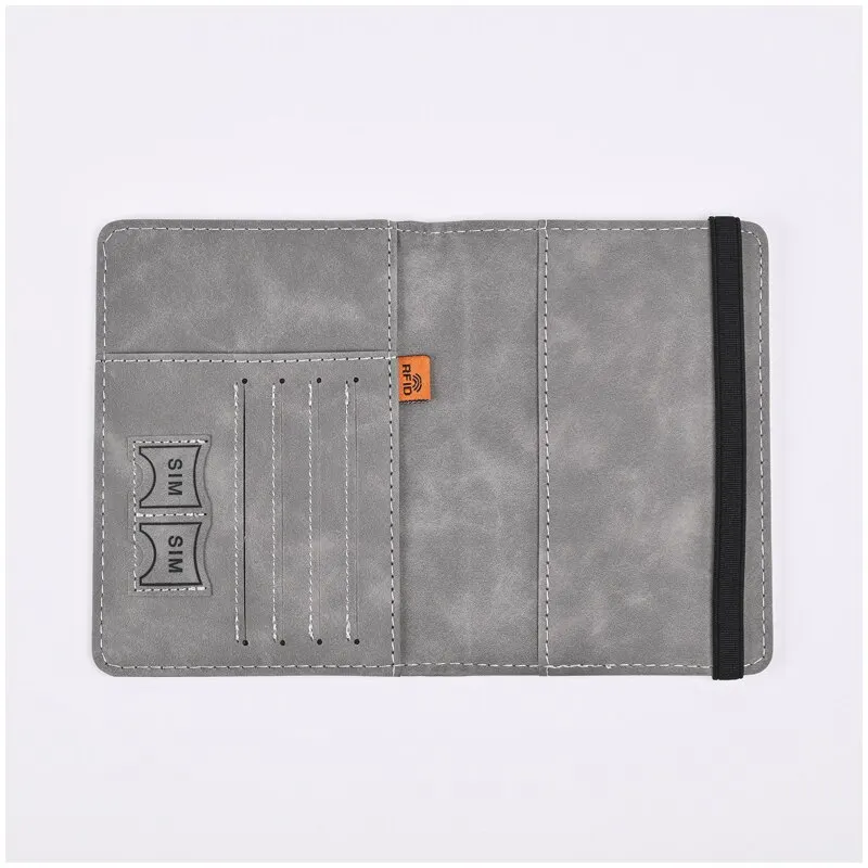 Men PU Leather Wallet Travel Passport Purse Card Male Travel Accessories Hand Carry Passport Business Cards Holder Wallet - Image 3